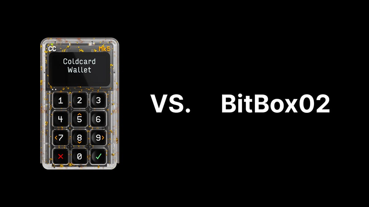 Coldcard vs BitBox02