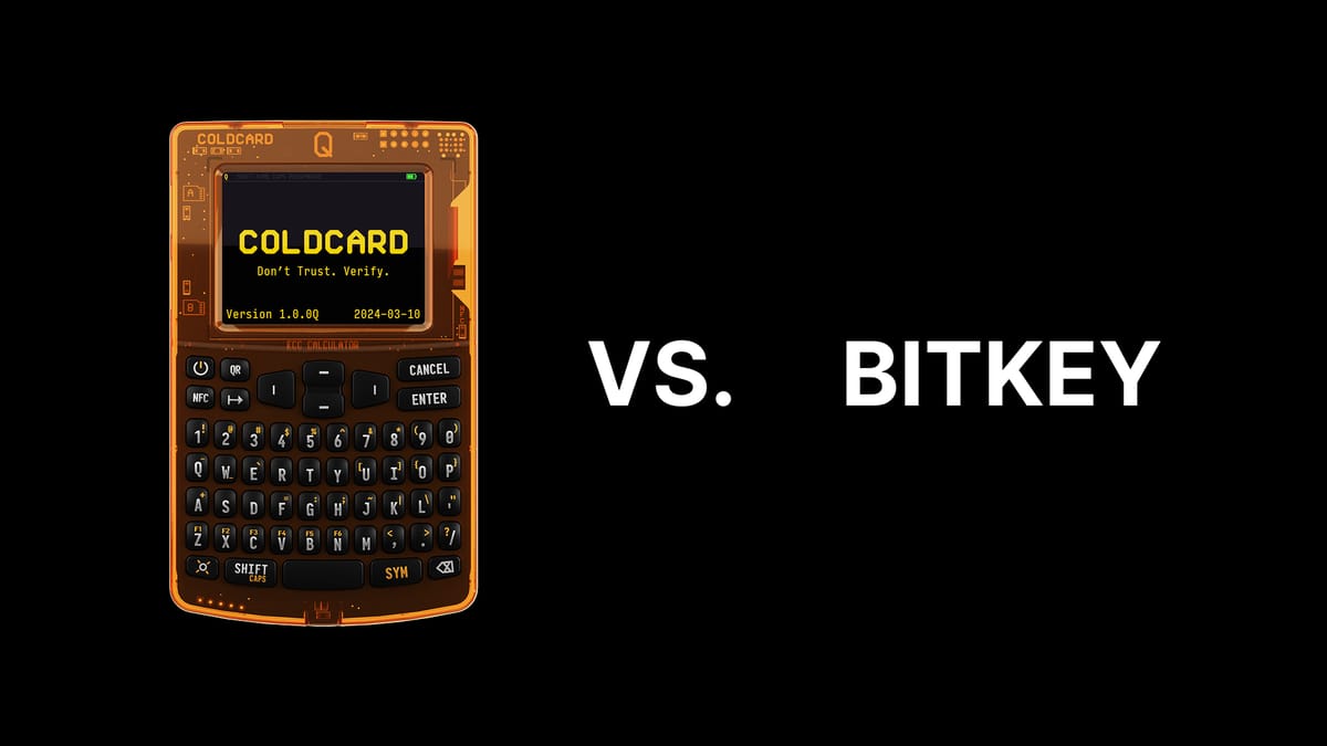 Coldcard vs Bitkey