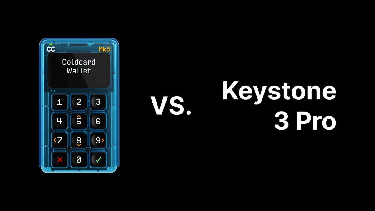 Coldcard vs Keystone 3 Pro
