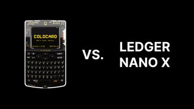 Coldcard vs Ledger Nano X