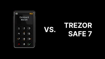 Coldcard vs Trezor Safe 7