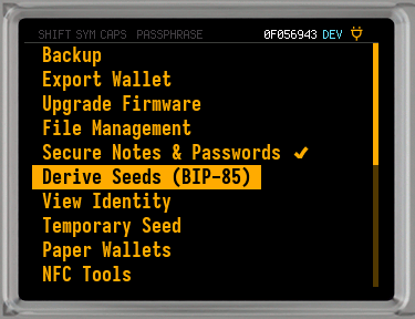 q derive seeds menu