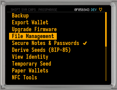 q file management menu