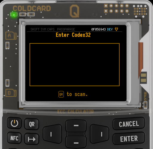 Q Enter Codex32 editor for checksum calculation