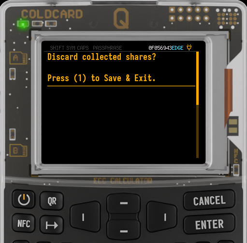 Q offering Save and Exit for collected shares