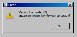 Cannot load wallet (2)