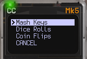 Mk5 user-entropy menu