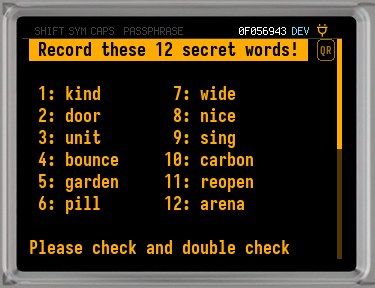 q trng seed words