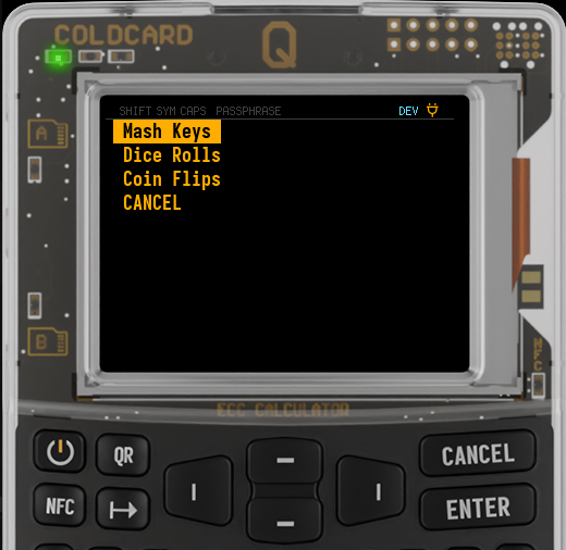 Q user-entropy menu