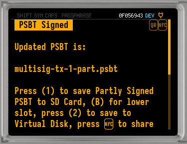 Q signer a signed psbt