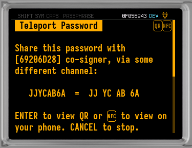 Q signer a teleport pass