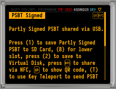 Q signer b signed psbt