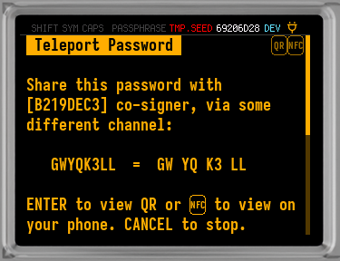 Q signer b teleport pass