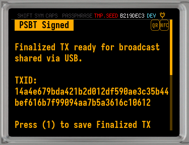 Q signer c finalized tx