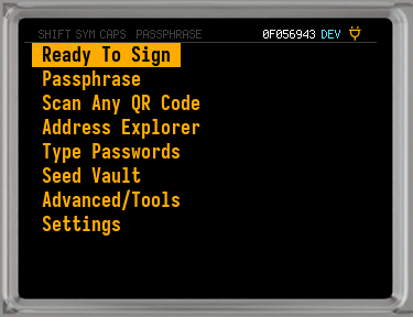 Q nav to change main PIN