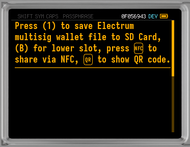 Q Export Electrum Multisig Options