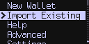 main menu import existing