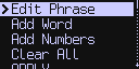 passphrase menu