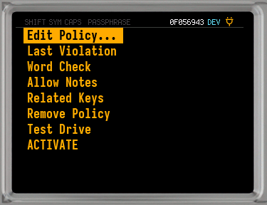 q edit policy menu
