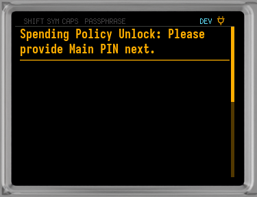 q policy unlock msg