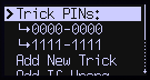 Trick pin menu with existing tricks