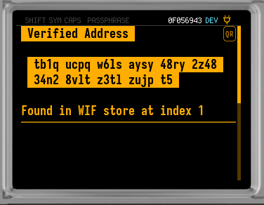 Q WIF Store address verified